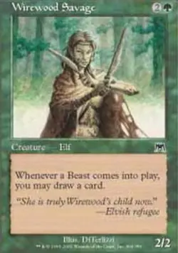 MTG-4x-Light Play, English-Wirewood Savage-Onslaught - Image 1