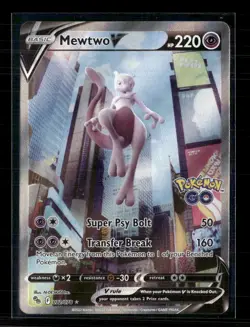 Pokemon 2022 GO Mewtwo V FA #72/78 - Image 1
