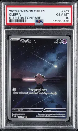 2023 POKEMON OBF EN-OBSIDIAN FLAMES ILLUSTRATION RARE #202 CLEFFA PSA 10 - Image 1