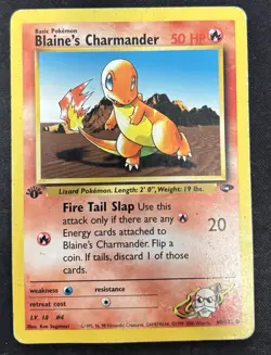 Blaine's Charmander - 1st Edition - 60/132 Gym Challenge - Pokemon TCG - 2000 - Image 1