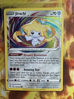 Pokemon TCG Jirachi 119/185 SWSH04: Vivid Voltage Amazing Rare Near Mint - Image 1