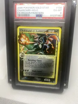 2006 Pokemon Gold Star Charizard Holo Ex Dragon Frontiers Ex-mint PSA 6 English - Image 1