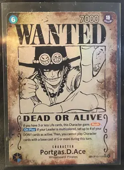 Portgas D Ace WANTED Poster Carrying On His Will OP13-119 One Piece English - Image 1