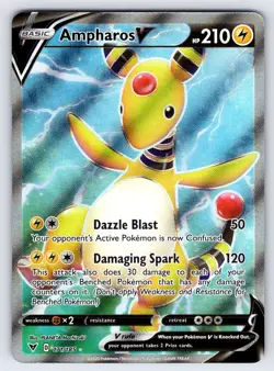 Ampharos V 171/185 2020 Vivid Voltage Pokemon Card TCG Full Art Ultra Rare - Nm - Image 1