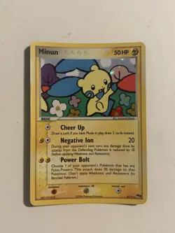 Pokemon TCG Minun POP Series 3 004/017 Holo Rare LP English Card READ DESC - Image 1