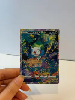 Bulbasaur Pocket TCG Card FANMADE Full Alt Art Illustration Holo - Image 2