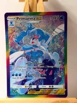 Primarina EX Pocket TCG Card FANMADE Full Alt Art Illustration Holo - Image 1