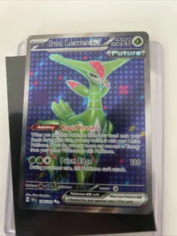 Pokemon TCG Iron Leaves EX Scarlet Violet Temporal Forces 186/162 Ultra Rare - Image 1