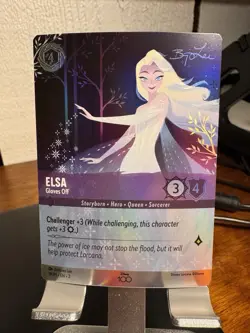 Elsa Gloves Off 19/P1 NM D100 Alternate Art Disney100 Promo Lorcana Card - Image 1