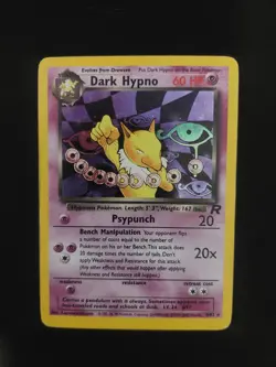 Dark Hypno - 9/82 - Pokemon Team Rocket Unlimited Holo Rare Card WOTC MP - Image 1