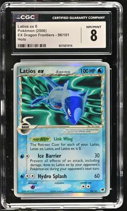 CGC 8 Latios ex 2006 EX Dragon Frontiers 96/101 Holo Pokemon Card - Image 1
