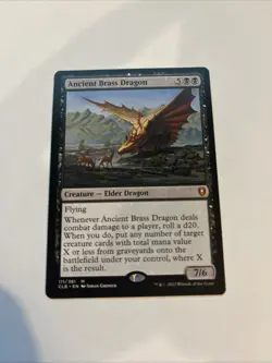 Ancient Brass Dragon Nonfoil Card #111 MTG LP - Image 1