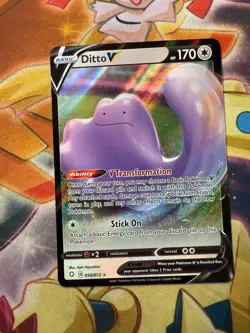 Ditto V 050/072 Shining Fates NM Ultra Rare Pokemon Card - Image 1