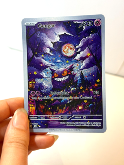 Gengar Pokemon TCG Custom Starry Night Gogh Full Alt Art Illustration Holo Card - Image 3