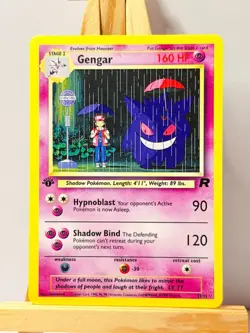 Gengar Pokemon Custom Ghibli Bus Stop Anime Full Art Rain Umbrella FANMADE Card - Image 1