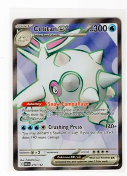 Cetitan ex 210/182 Sv10: Destined Rivals Full Art Pokemon Card NM - Image 1