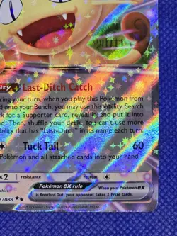 Pokemon Meowth ex Holo POR Card 062/088 Basic HP170 English - Image 3