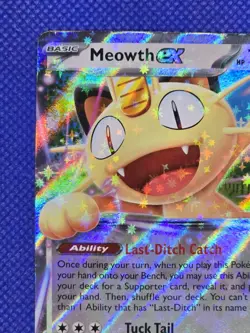 Pokemon Meowth ex Holo POR Card 062/088 Basic HP170 English - Image 5