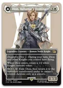Dion, Bahamut's Dominant (Borderless) #376 (NM) Final Fantasy FIN Magic MTG - Image 1