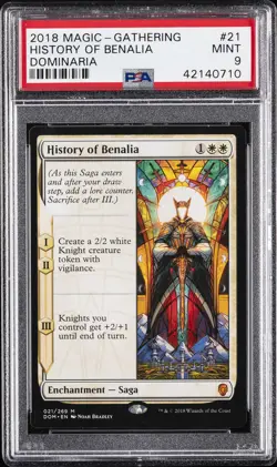 2018 MTG DOMINARIA #21 HISTORY OF BENALIA PSA 9 - Image 1