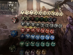 MTG spindown D20 dice lot of 56/3D6 containers. Various sets, years, and colors! - Image 2
