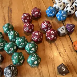 Lot of 30 Magic the Gathering 20 Sided Dice D20 Spindown Life Counter + Extras - Image 3