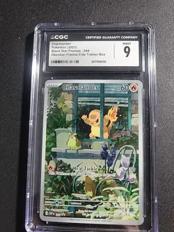 CGC 9 Mint Pokemon 🔥 Charmander Obsidian Flames ETB Black Star Promo Holo #44 - Image 1
