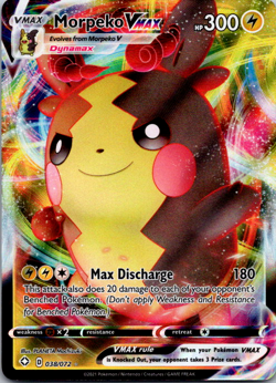 Morpeko VMAX - 038/072 - Pokemon Shining Fates Sword Shield Ultra Rare Card NM - Image 1