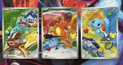Pokemon TCG First Partner Illustration Collection Series 1 Kanto GEN 1 Starters - Image 1