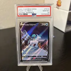 Pokemon Fa/Ir Calyrex V Pokemon Sword & Shield Astral Radiance TG14 NM PSA 10 - Image 3