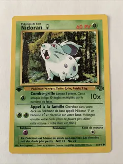 Pokemon Nidoran 57/64 Jungle First Edition (French) - Near Mint - Image 1