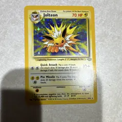 Pokemon Jolteon Jungle Holo Rare Unlimited 70 HP Card 04/64 English - Image 1