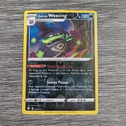 Pokemon TCG Galarian Weezing Shining Fates 042/072 Reverse Holo Holo Rare - Image 1