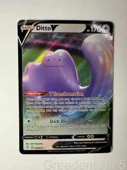 Ditto V 050/072 Holo V Rare Shining Fates Pokemon Near Mint - Image 1