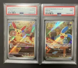 PSA 10 & 9 Plusle Pokemon 065/062 Minun 066/062 AR SV3a Seq Set Japanese - Image 1
