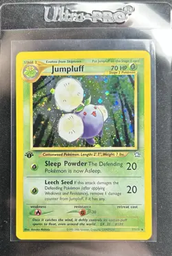 Jumpluff - 7/111 - Pokemon Neo Genesis 1st Edition Holo WOTC Vintage MINT+SWIRL - Image 1