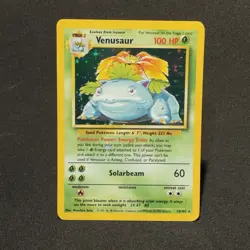 1999 Pokemon Venusaur 15/102 Holo Base Set Unlimited BLUE INK DOT ERROR Card NM - Image 4