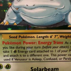 1999 Pokemon Venusaur 15/102 Holo Base Set Unlimited BLUE INK DOT ERROR Card NM - Image 5