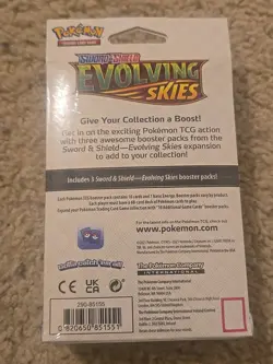 Sealed 3 Pack Evolving Skies Hanger Box Pokemon TCG Sword & Shield booster 820650851551 - Image 5
