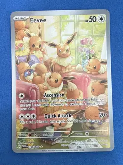 Eevee 188/167 Illustration Rare Pokemon TCG Twilight Masquerade NM ENG - Image 1