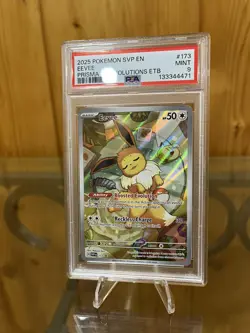 2025 POKEMON SVP PRISMATIC EVOLUTIONS ETB PROMO #173 EEVEE PSA 9 - Image 1