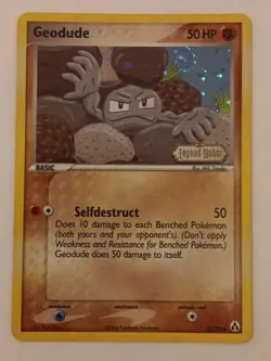 Geodude 53/92 Ex Legend Maker Reverse Holo STAMPED Pokemon TCG Swirl💫 NM - Image 1