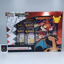 Pokemon TCG Lance's Charizard V 25th Anniversary Celebrations Sealed Box - Image 1
