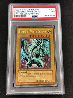 Yugioh 2002 Blue Eyes White Dragon BPT-003 PSA 7 Secret Rare!! - Image 1