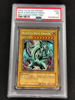 Yugioh 2002 Blue Eyes White Dragon BPT-003 PSA 7 Secret Rare - Image 1