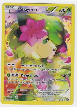 POKEMON MYTHICAL COLLECTION SHAYMIN BLACK STAR PROMO XY115 FOIL NM-MT+ - Image 1