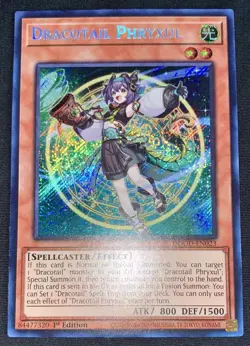 Yugioh Dracotail Phryxul DOOD-EN023 Secret Rare 1st Ed LP w/Tracking - Image 3