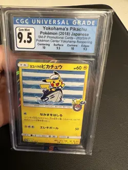 2018 POKEMON JPN SM PROMO POKEMON CENTER YOKOHAMA #283 YOKOHAMA'S PIKACHU CGC 10 - Image 1