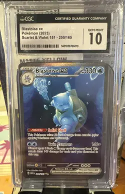 Blastoise ex 200/165 (2023) Pokemon Scarlet & Violet 151 SIR CGC Gem Mint 10 - Image 1