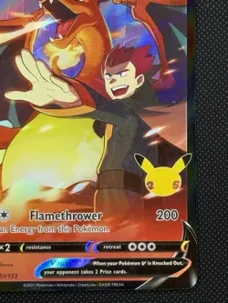 Pokemon TCG Celebrations SWSH133 Lance's Charizard V - Promo 25th Anniversary - Image 5